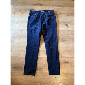 Slate & Stone Mens Blue Corduroy Standard Slim Straight Leg Pants Size 33 x 32